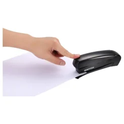 Bostitch Inspire Spring-Powered Desktop Stapler, 20 Sheets Capacity, Black