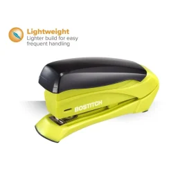 Bostitch Inspire Spring-Powered Compact Stapler, 15 Sheet Capacity, Assorted Colors