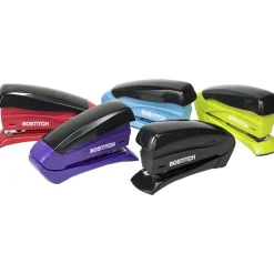 Bostitch Inspire Spring-Powered Compact Stapler, 15 Sheet Capacity, Assorted Colors