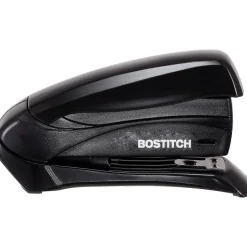 Bostitch Inspire Spring-Powered Compact Stapler, 15 Sheet Capacity, Black
