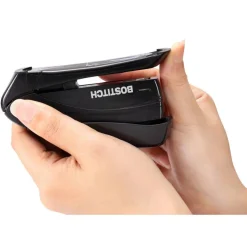 Bostitch Inspire Spring-Powered Compact Stapler, 15 Sheet Capacity, Black