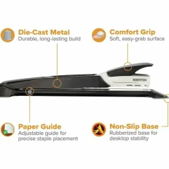 Bostitch Long Reach Stapler, Black/Silver