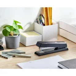 Bostitch No-Jam Premium Desktop Stapler, Full-Strip, Black, Includes 1,250 Staples, Set Of 12 Staplers