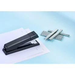 Bostitch No-Jam Premium Desktop Stapler, Full-Strip, Black, Includes 1,250 Staples, Set Of 12 Staplers