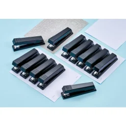 Bostitch No-Jam Premium Desktop Stapler, Full-Strip, Black, Includes 1,250 Staples, Set Of 12 Staplers