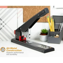 Bostitch 215-Sheet Extra Heavy-Duty Stapler, 215-Sheet Capacity, Black
