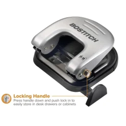 Bostitch 20-Sheet EZ Squeeze Two-Hole Punch, 9/32