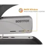 Bostitch Spring Powered Heavy Duty Stapler, 60 Sheet Capacity, Black/Silver
