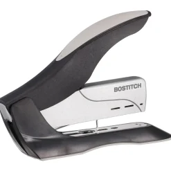 Bostitch Spring-Powered Premium Heavy Duty Stapler, 100 Sheet Capcity, Black/Silver