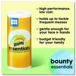 Bounty Essentials Select-A-Size Kitchen Roll Paper Towels, 2-Ply, 108 Sheets/Roll, 12 Rolls/Carton