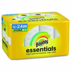 Bounty Essentials Select-A-Size Kitchen Roll Paper Towels, 2-Ply, 108 Sheets/Roll, 12 Rolls/Carton