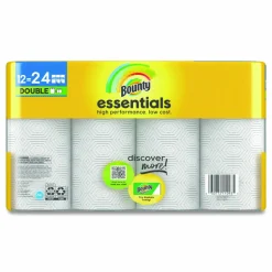 Bounty Essentials Select-A-Size Kitchen Roll Paper Towels, 2-Ply, 108 Sheets/Roll, 12 Rolls/Carton