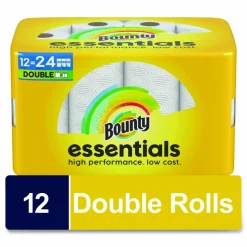 Bounty Essentials Select-A-Size Kitchen Roll Paper Towels, 2-Ply, 108 Sheets/Roll, 12 Rolls/Carton