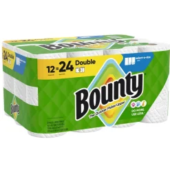 Bounty Select-a-Size Kitchen Roll Paper Towels, 2-Ply, 5.9 x 11, White, 82 Sheets/Double Roll, 12 Rolls/Carton