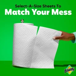Bounty Select-a-Size Kitchen Roll Paper Towels, 2-Ply, 5.9 x 11, White, 82 Sheets/Double Roll, 12 Rolls/Carton