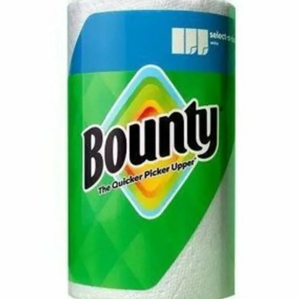 Bounty Select-a-Size Kitchen Roll Paper Towels, 2-Ply, 5.9 x 11, White, 82 Sheets/Double Roll, 12 Rolls/Carton