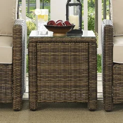 Bradenton Outdoor Wicker Rectangular Side Table