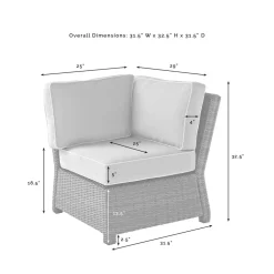 Bradenton Outdoor Wicker Sectional Corner Chair