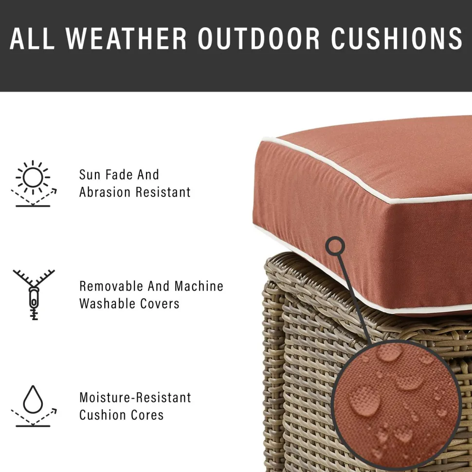 Bradenton Outdoor Wicker Sectional Left Side Loveseat