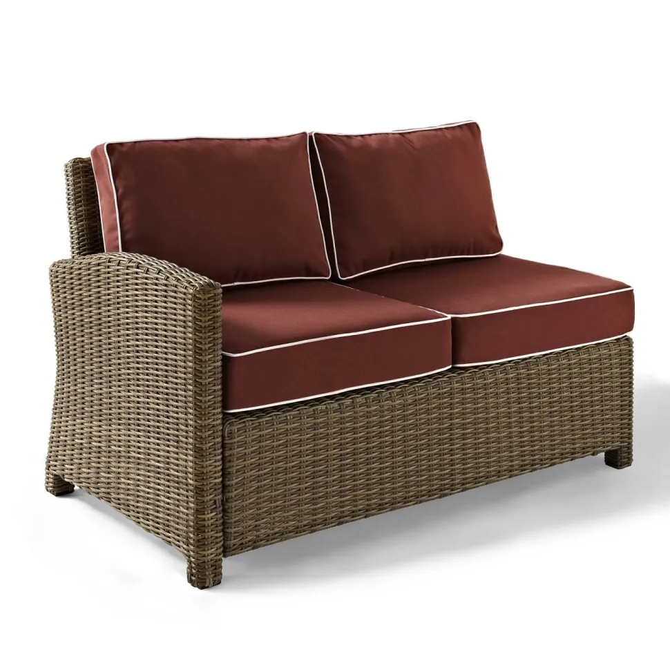 Bradenton Outdoor Wicker Sectional Left Side Loveseat