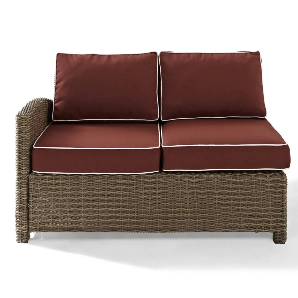 Bradenton Outdoor Wicker Sectional Left Side Loveseat