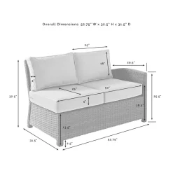 Bradenton Outdoor Wicker Sectional Right Side Loveseat