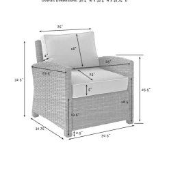 Bradenton 2Pc Outdoor Wicker Armchair Set
