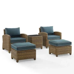 Bradenton 5Pc Outdoor Wicker Armchair Set