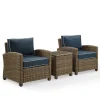 Bradenton 3Pc Outdoor Wicker Armchair Set