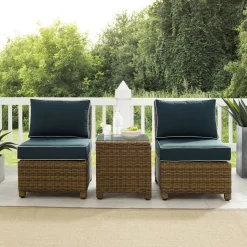Bradenton 3Pc Outdoor Wicker Chair Set