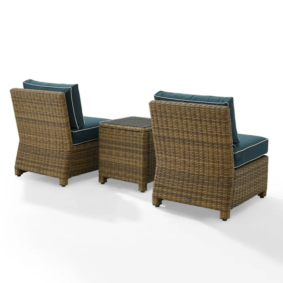 Bradenton 3Pc Outdoor Wicker Chair Set