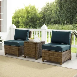 Bradenton 3Pc Outdoor Wicker Chair Set
