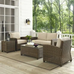 Bradenton 5Pc Outdoor Wicker Conversation Set