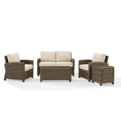 Bradenton 5Pc Outdoor Wicker Conversation Set