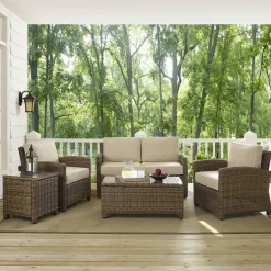 Bradenton 5Pc Outdoor Wicker Conversation Set