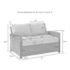 Bradenton 5Pc Outdoor Wicker Conversation Set