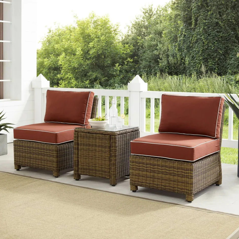 Bradenton 3Pc Outdoor Wicker Chair Set