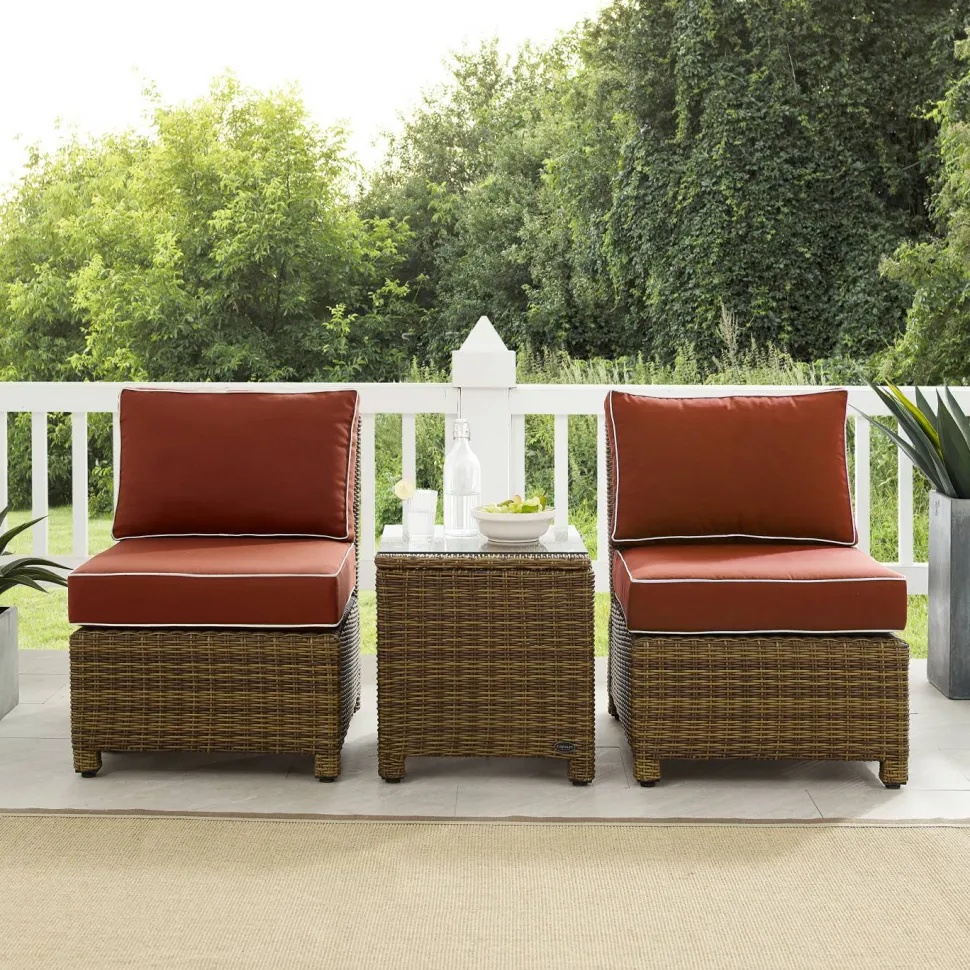 Bradenton 3Pc Outdoor Wicker Chair Set