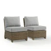 Bradenton 2Pc Outdoor Wicker Chair Set