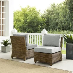 Bradenton 2Pc Outdoor Wicker Chair Set