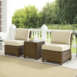 Bradenton 3Pc Outdoor Wicker Chair Set