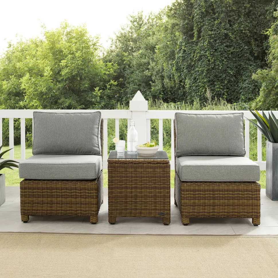 Bradenton 3Pc Outdoor Wicker Chair Set