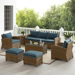 Bradenton 7Pc Outdoor Wicker Sofa Set