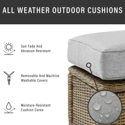 Bradenton 5Pc Outdoor Wicker Sectional Set