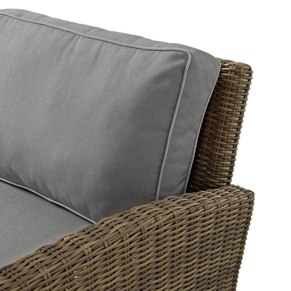 Bradenton 5Pc Outdoor Wicker Sectional Set