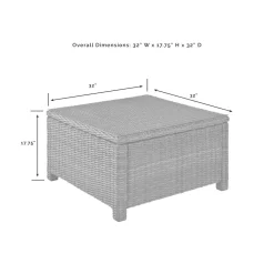 Bradenton 5Pc Outdoor Wicker Sectional Set