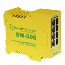 Brainboxes Industrial Ethernet 8 Port Switch DIN Rail Mountable