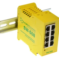 Brainboxes Industrial Ethernet 8 Port Switch DIN Rail Mountable
