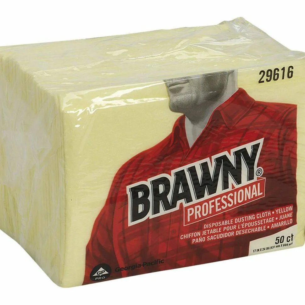 Brawny Georgia-Pacific Dusting Cloths, Box Of 50