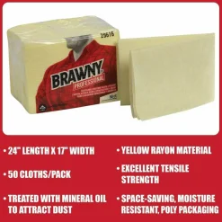 Brawny Georgia-Pacific Dusting Cloths, Box Of 50